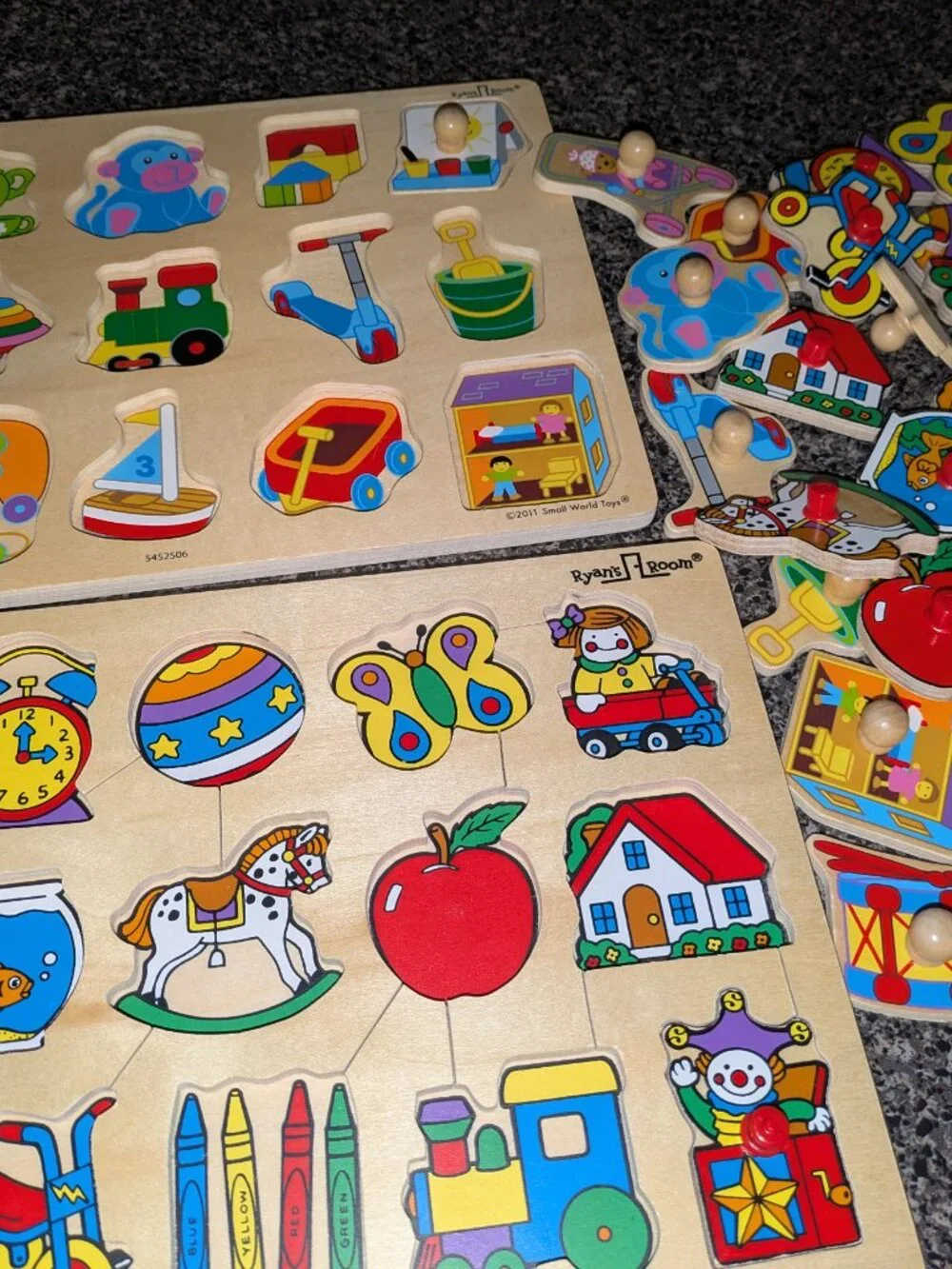Two Wooden Peg Puzzles Small World Toys Ryan's Room Preschool